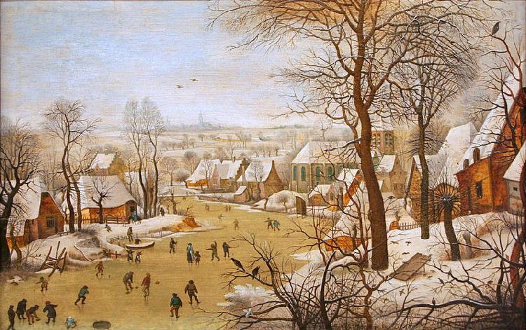 Pieter Brueghel the Younger Winter Landscape with Bird Trap China oil painting art